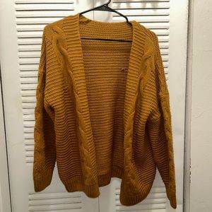 Mustard Yellow Cardigan NWOT